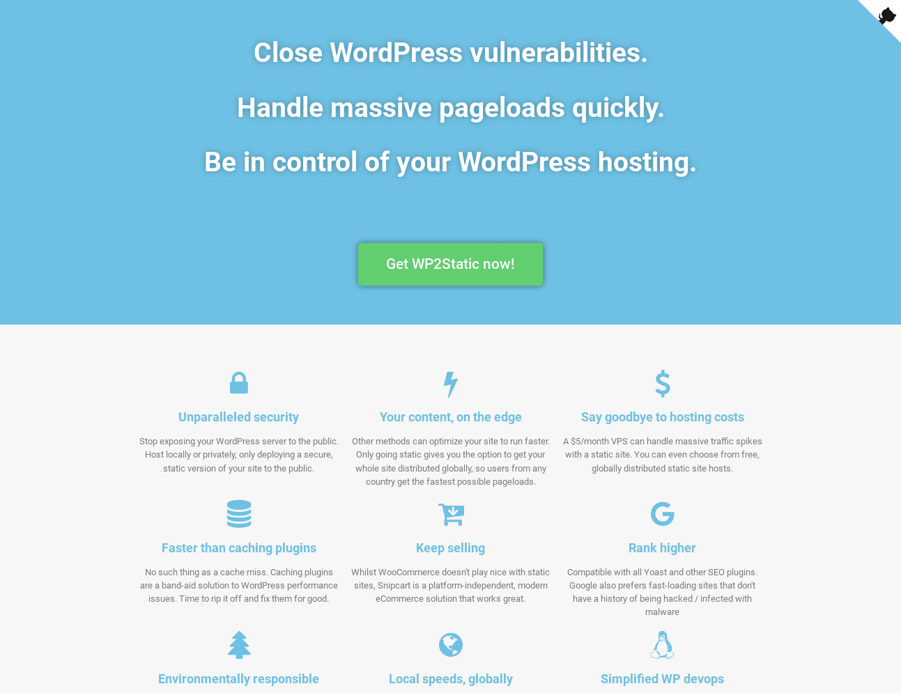 example WordPress site rendering